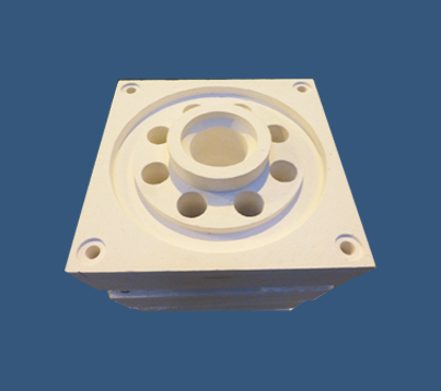 Fibre shapes burner blocks